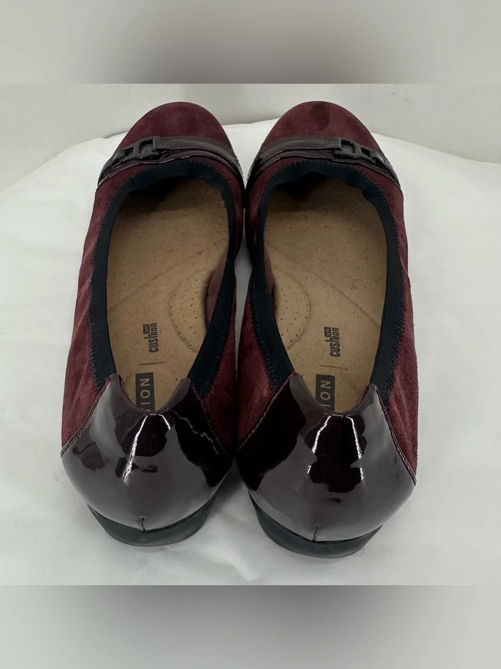 Clarks burgundy ballet flats